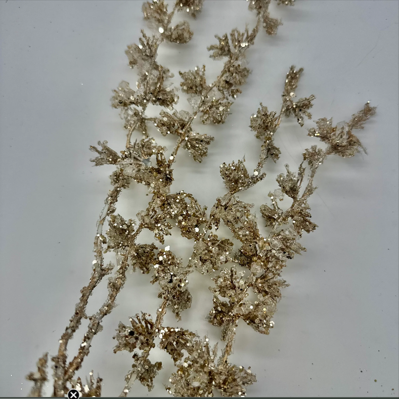 31" METALLIC HANGING ICED BRANCH