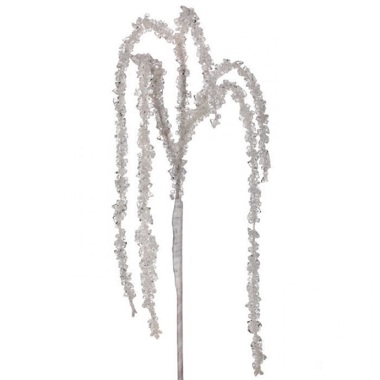 36" HANGING ICED BRANCH - WHITE