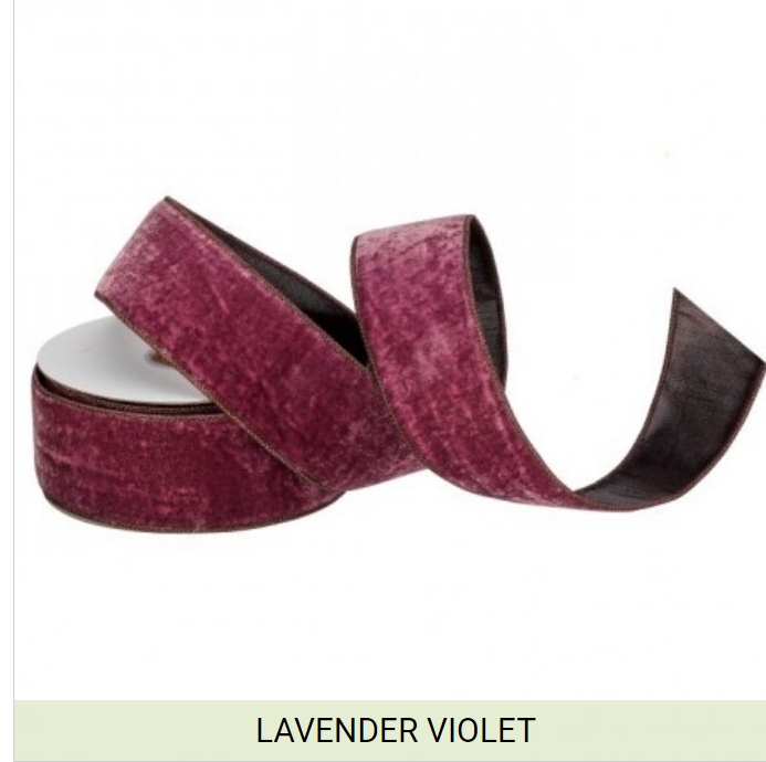 2.5"X10Y CROWN VELVET METALLIC BACK RIBBON