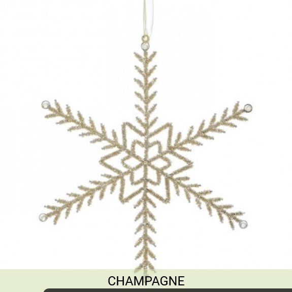 13" BEADED SNOWFLAKE ORNAMENT