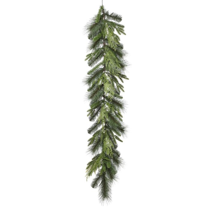 48"UV  BRISTLE PINE W/NTRL TOUCH EVGN GARLAND