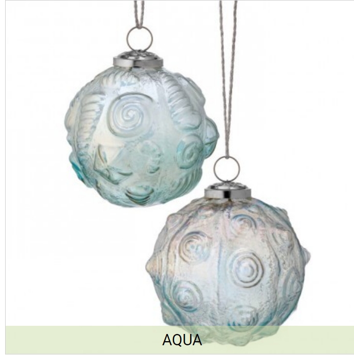 4" GLASS BARNICAL ORNAMENT INDIVIDUAL