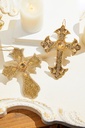 7.5" JEWELED W/BEAD CROSS ORNAMENT INDIVIDUAL