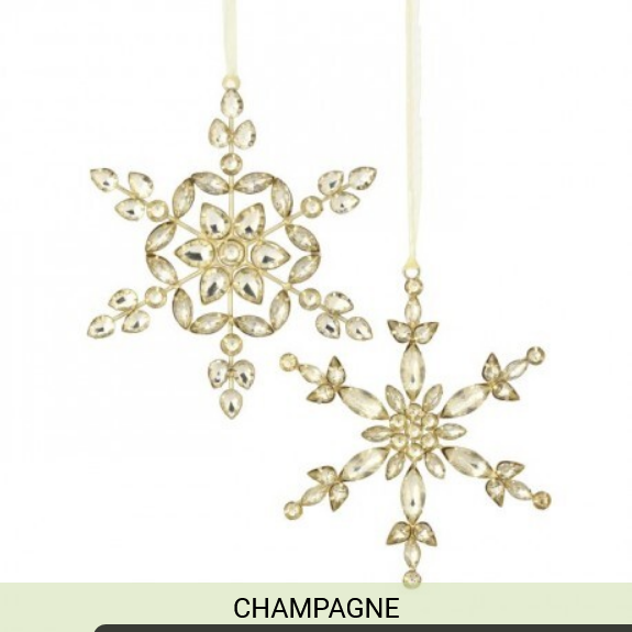 7" RHINESTONE SNOWFLAKE ORNAMENT INDIVIDUAL