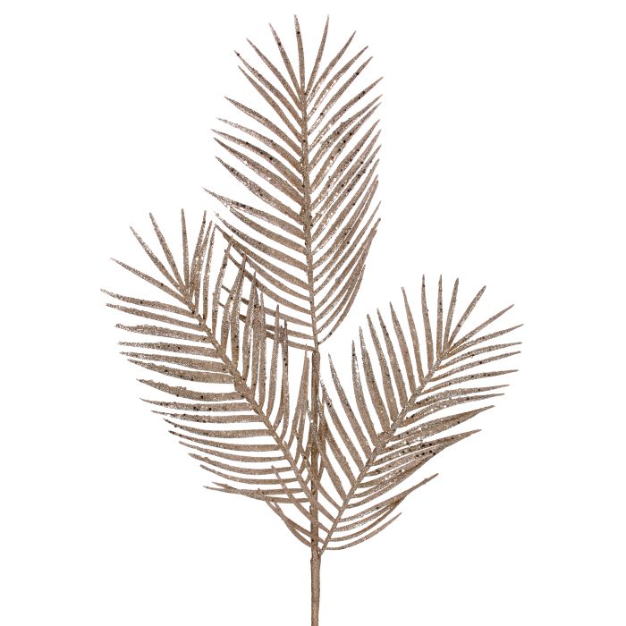 34" GLITTER/MICA TRIPLE PALM LEAF SPRAY