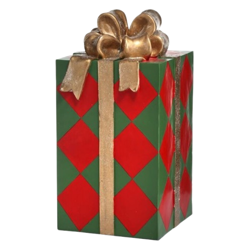 29" RESIN TRADITIONAL PRESENT GIFT BOX