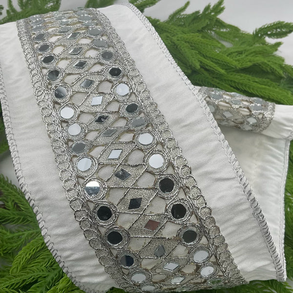 4"X5Y MIRROR TRIM DUPION RIBBON