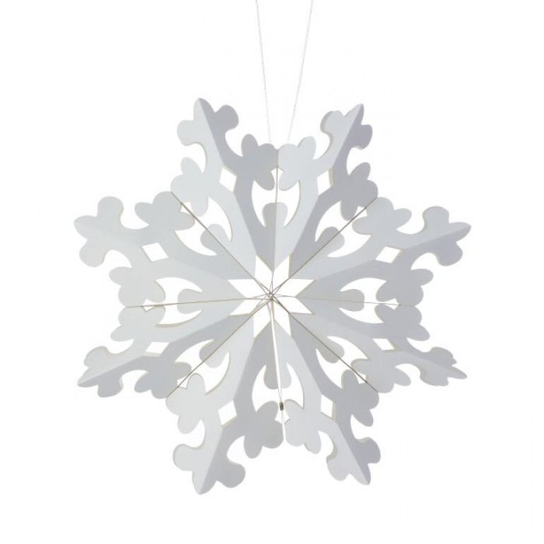 15.75"PAPER CUTOUT SNOWFLAKE ORNAMENT