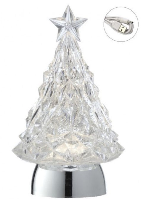 LED/BTY/TMR/USB CRYSTAL TREE GLOBE 