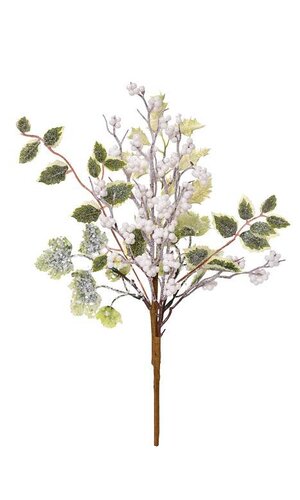 16" FROSTED BERRY HOLLY LEAF PICK