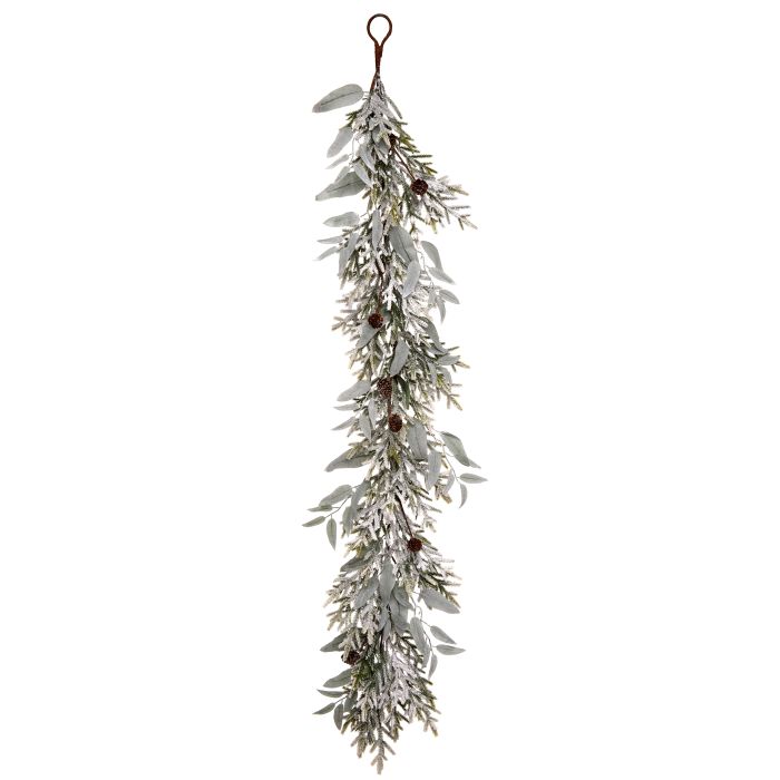 48" SAGE/MINI SPRUCE W/CONES GARLAND