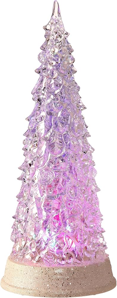16"LED/BTY/TMR  CLR CHANGE TREE WTR GLOBE USB