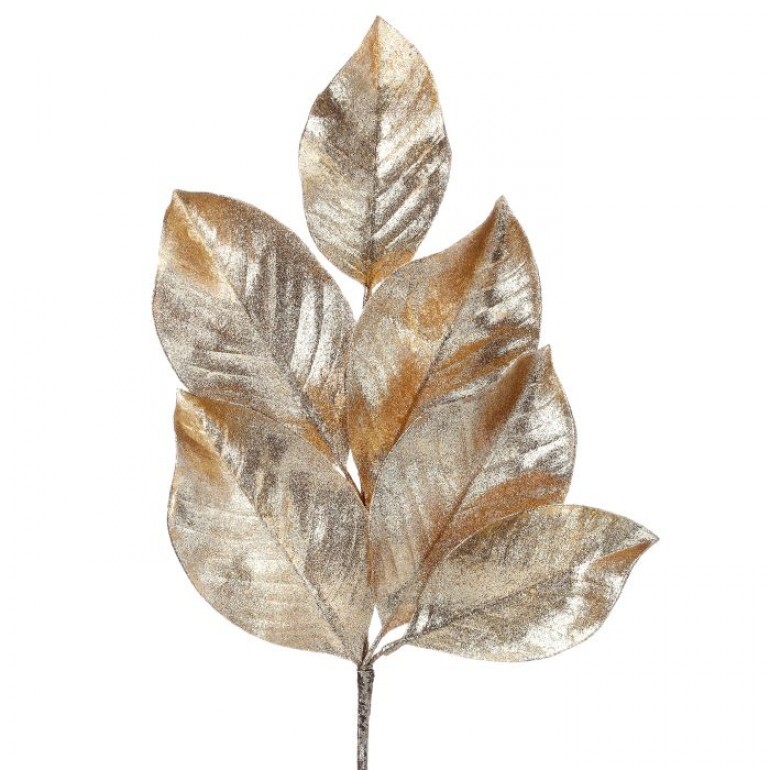 19.5´´ GLITTER MAGNOLIA LEAF SPRAY 