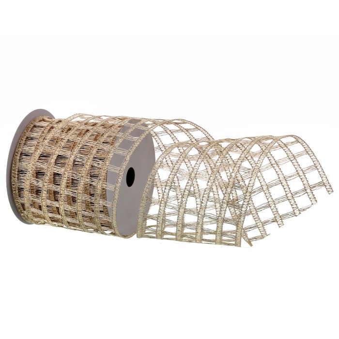 4´´X 10Y KNITTED METALLIC NET RIBBON´´