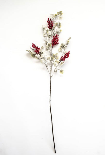 36" FROSTED MINI GRAPE LEAF& BERRIES SPRAY"