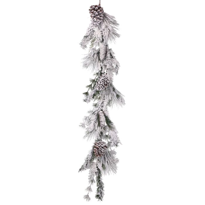 48´´SNOW PINE/CEDAR CONE WINTER GARLAND