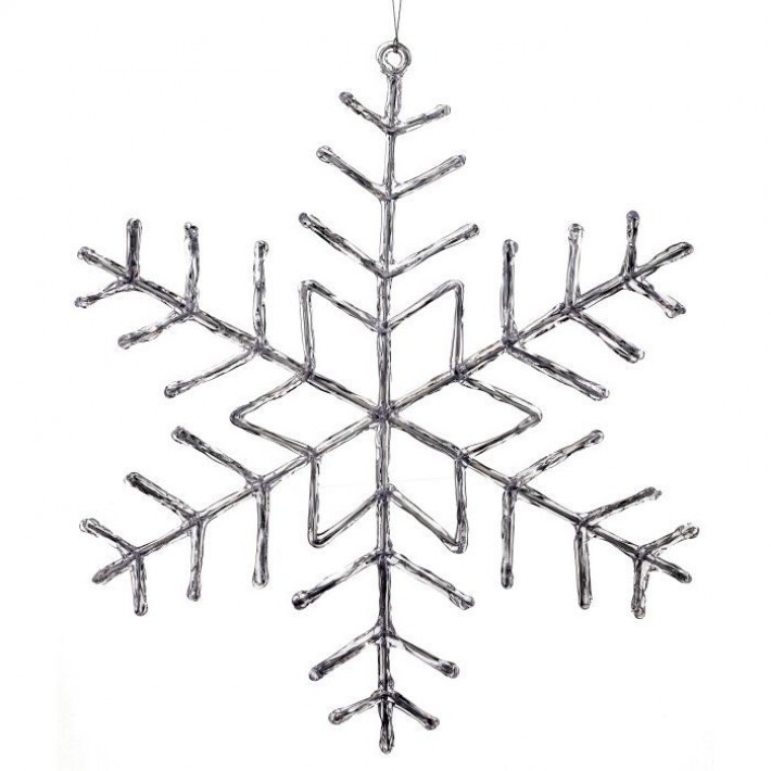 19" CLEAR SNOWFLAKE ORNAMENT 