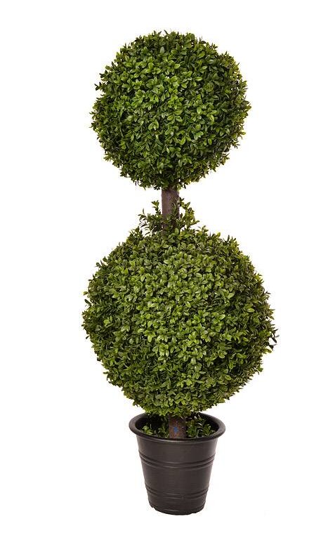 PLASTIC UV PROOF BOXWOOD BALL X2 TOPIARY 44´´