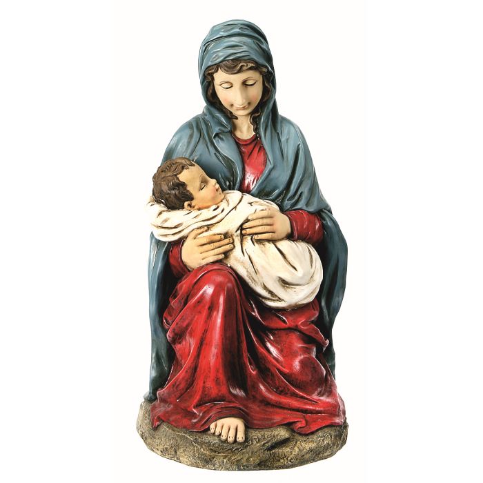 RESIN MARY AND BABY JESUS 24"