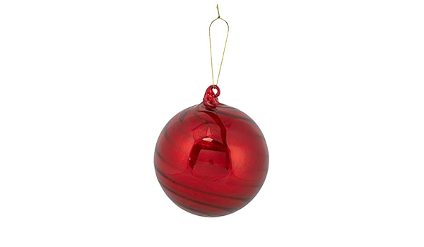 5" THICK MERCURY GLASS SWIRL BALL ORNAMENT 