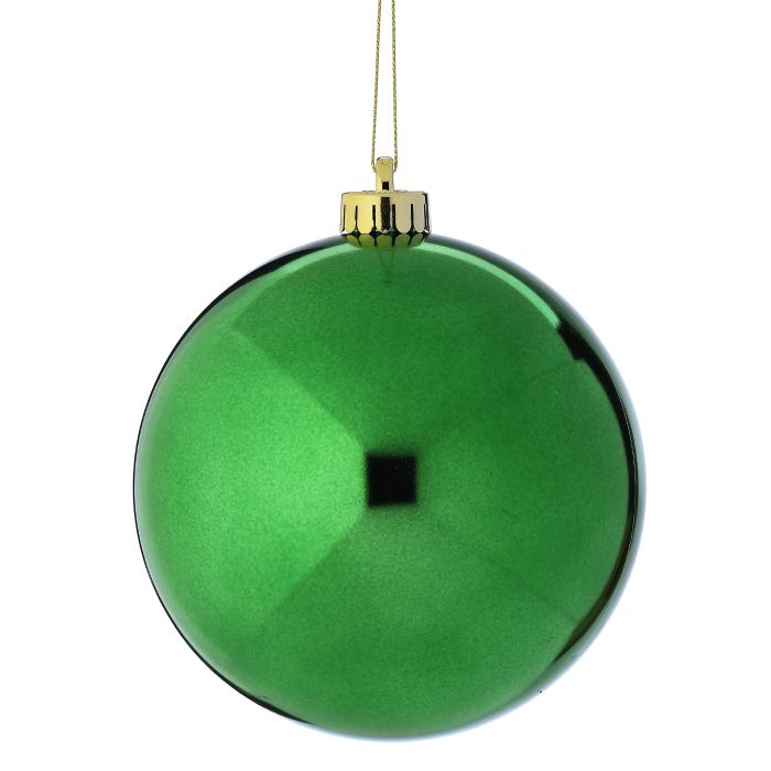 VP SHINY BALL 100MM GREEN SET OF 4