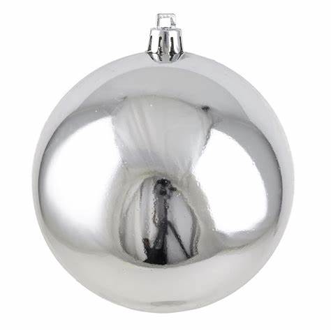 VP SHINY BALL 80MM SILVER SET OF 6