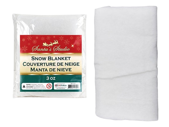 3 OZ SNOW BLANKET. PEGGABLE POLYBAG W/ INSERT