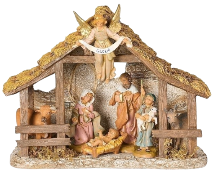 5" SCALE 5 FIGURE NATIVITY WITH. FONTANINI 