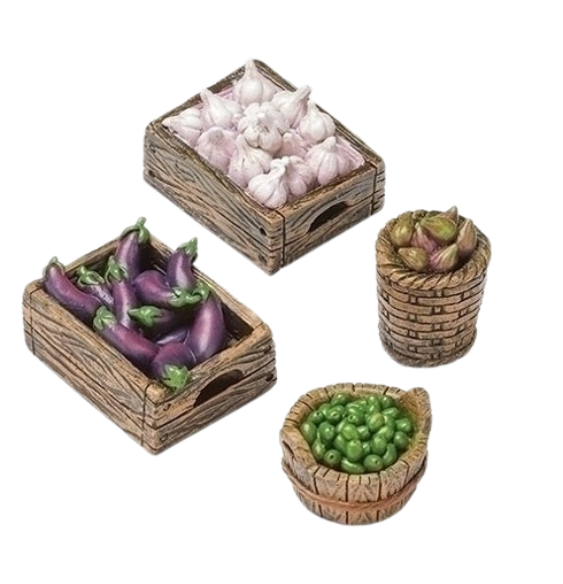 4PC SET BASKETS & CRATES FOR 5" 