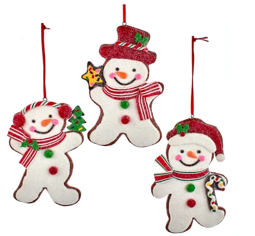 4.2-5.12"CLAYDOUGH SNOWMAN ORN INDIVIDUAL
