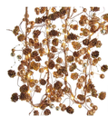 6LIGHTED GOLD PINECONE BERRY ROPE GARLAND W36