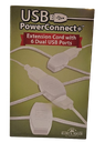 USB EXTENSION CORD IN WHITE 6 DUAL PORTS
