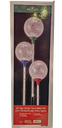 25X6"UL 135/L 3PC GLOBE YARD STAKE SET WMULTI 