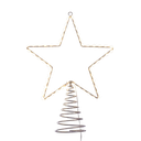 12.2"METAL SILVER LIGHTED MICRO LED LIGHTS ON STAR