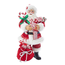 10.5"SANTA WITH CHRISTMAS CANDY AND BAG 