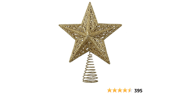10"GOLD LEAF STAR TREETOP.