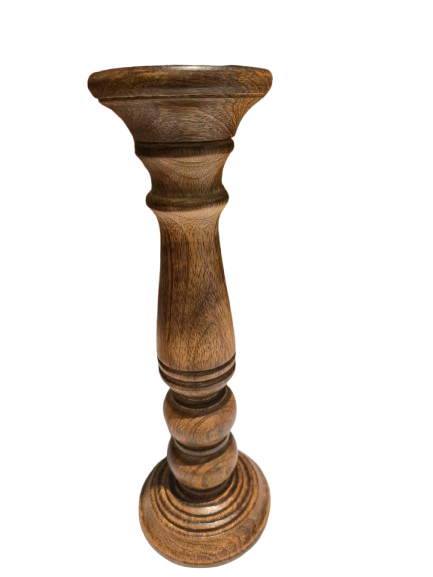 MANGO WOOD CANDLE HOLDER NAT GRANDE