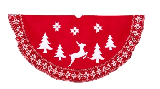 60" KNIT RUFFLE BORDER APPLQ SKIRT 