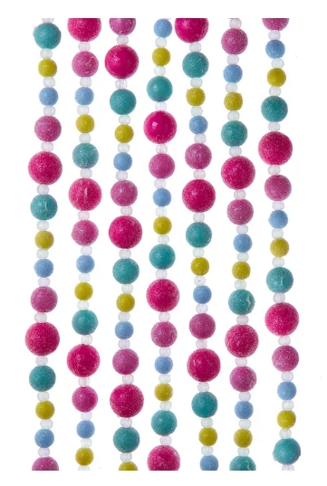6´PLSTC BUBBLEGUM GARLAND W/GLITTER