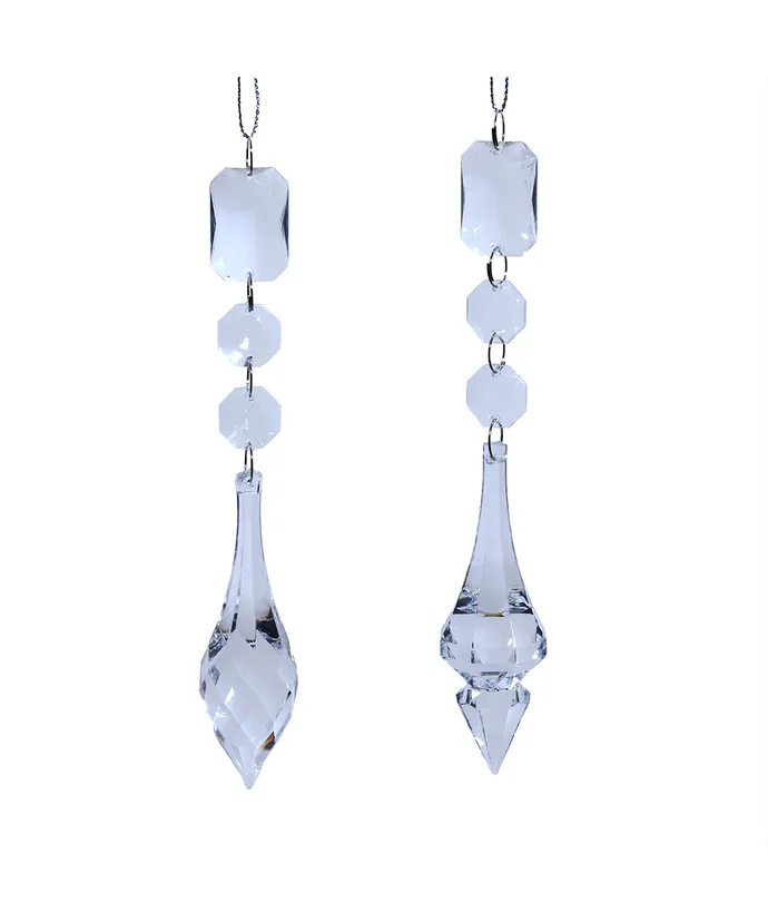 6.25´´ACRYLIC CLEAR DANGLE ORN INDIVIDUAL