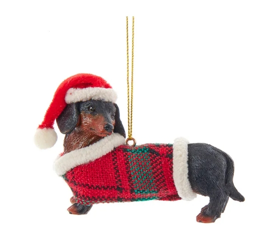 2.05´´RES BLACK/TAN DACHSHUND W/COAT