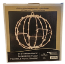 8´´WARM WHT LED FOLDBL METAL SPHERE