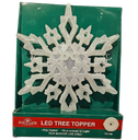 10´´COOL WHT LED GLTR SNWFLK TREETP