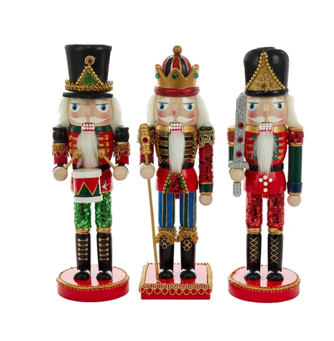 10´´WOODEN NUTCRACKER INDIVIDUAL /ASSTD