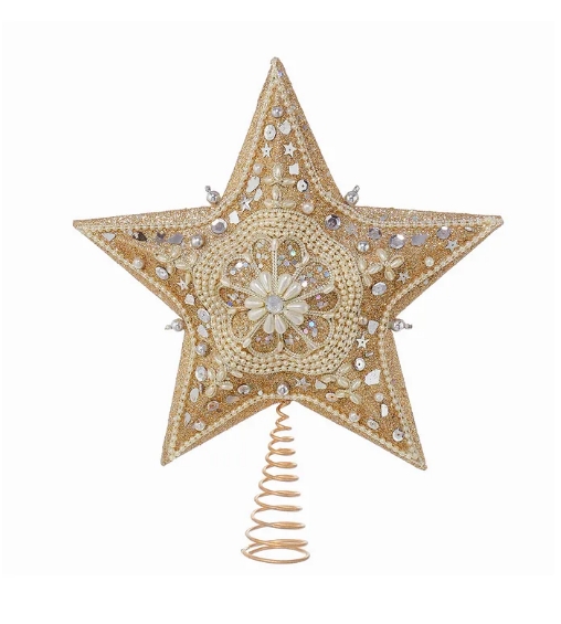 13.5´´PLAT STAR TREETOP WITH GLITTER
