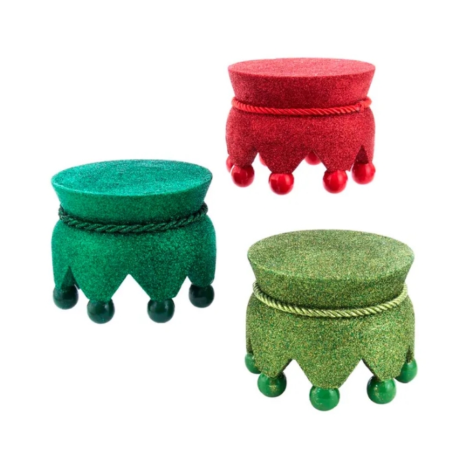 5'' RED/GRN/LT GRN NUTCRACKER BASE INDIVIDUAL 