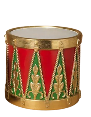 RESIN HOLIDAY DRUM DECOR 