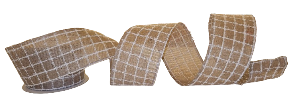 NAT LIN/FUZZY WHT CHEX 2.5´´X10Y