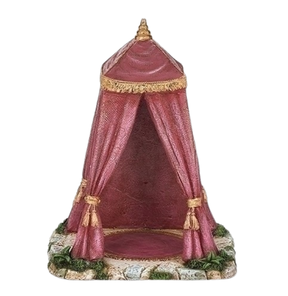 9.75"H BURGUNDY KING'S TENT. FONTANINI