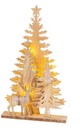 15"H B/O LIGHTED LASER CUT TREE TABLETOP DECOR